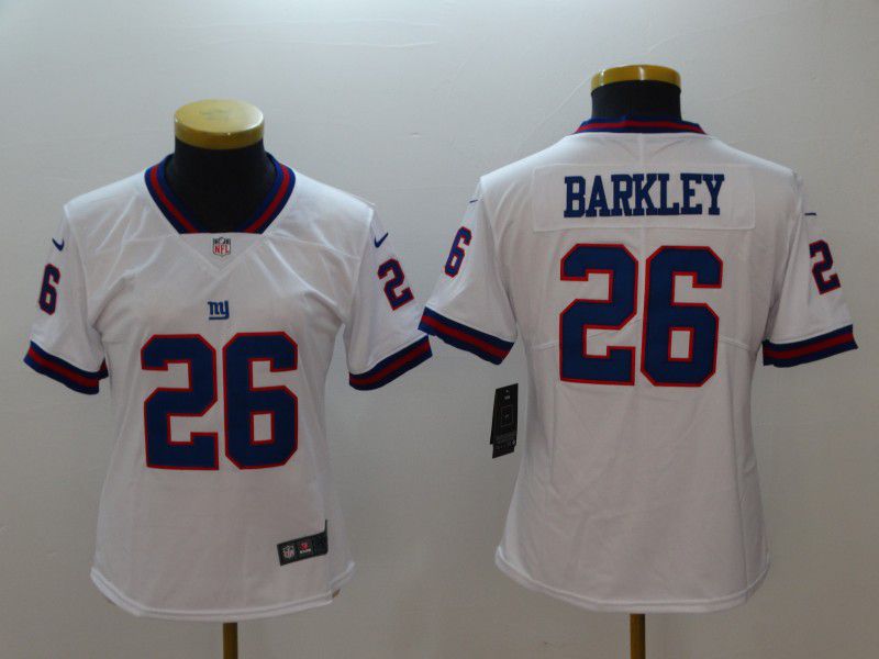 Women New York Giants #26 Barkley White Nike Vapor Untouchable Limited NFL Jerseys->youth nfl jersey->Youth Jersey